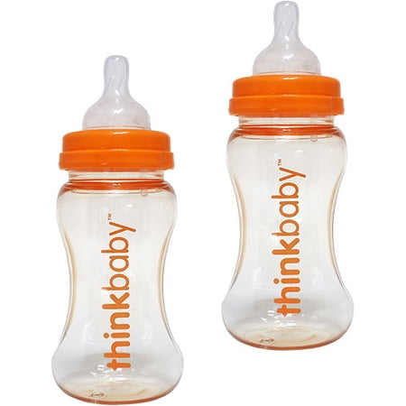 thinkbaby - 9oz Baby Bottles, Set of 2, BPA Free