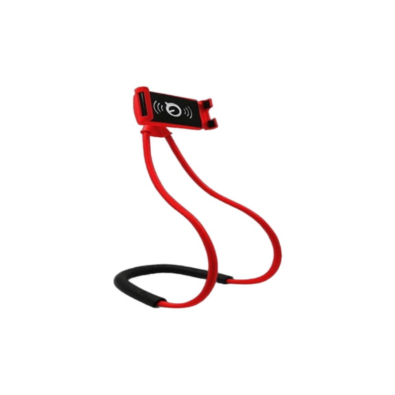 GJX 2026 New Neck Phone Holder Ideal for Relaxing and Reading Cell Phone Stand Perfect for Car and Home Use for Travel Office Bedroom Stand for Ipad Red