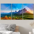 thumbnail image 3 of wall26 Canvas Print Wall Art Set Vibrant Rainbow Mountain Range Valley Nature Wilderness Photography Realism Decorative Landscape Colorful for Living Room, Bedroom, Office - 16"x24" x 3, 3 of 5