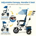 thumbnail image 6 of Costway 5-in-1 Folding Trike for Toddlers 1-5 Years Old with Safety Harness Storage Blue, 6 of 11