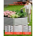 thumbnail image 4 of VEVOR Galvanized Raised Garden Bed, 8 x 4 x 3 ft, Rectangular Metal Planter Box Kit Outdoor, Bottomless Elevated Planting Box with Gloves, for Growing Flowers Vegetables, Silver, 4 of 9