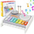 thumbnail image 1 of Set de instrumentos musicales Keamaidy Kids Drum 5 en 1 con piano, 1 of 7