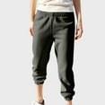 thumbnail image 2 of MIUOWANP Pants Autumn Clearance Women's Solid Color Sports Loose Casual Wide Leg Leggings Gray M, 2 of 5