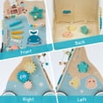 thumbnail image 3 of ROBOTIME Andador de Madera para Bebés, Andador de Madera con Ruedas, Centro de Actividades para Sentarse y De pie, Juguete de Empuje para niños pequeños, para niños y niñas, 3 of 5