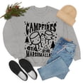 thumbnail image 4 of Womens Campfires and Marshmallows Funny Camping Sweatshirt Vintage Shirt, 4 of 5