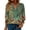 Armygreen-Floral, variant on 3/4 Sleeve Womens Tops Dressy Casual Blouses V Neck Work Shirts Trendy Tops with Smocked Cuffs