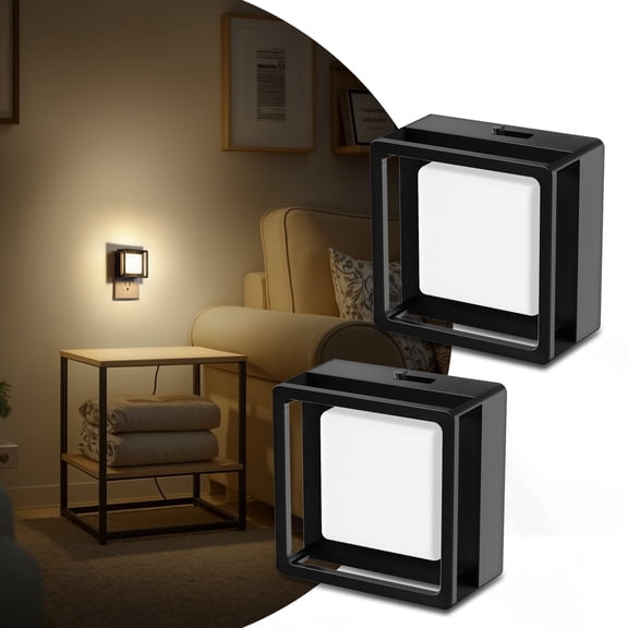 4-Pack Black Warm White 3000K Dimmable LED Night Lights