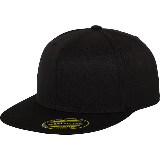 Yupoong - Gorra /Visera Estilo Snapback Modelo Flexfit Premium 210 Unisex Hombre/Mujer (Negro)