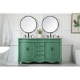 thumbnail image 6 of Elegant Decor Windsor 60" Solid Wood and MDF Double Bathroom Vanity in Mint, 6 of 8