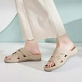 thumbnail image 3 of Sandales Compensées Leozcaa pour Femmes 2025 à Talon Bas Élégantes d'Été à Plateforme Confortables Style Pêcheur Chaussures Décontractées, 3 of 6