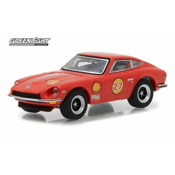 1971 Datsun 240Z Shell Oil, Red - Greenlight 41040/48 - 1/64 Scale Diecast Model Toy Car