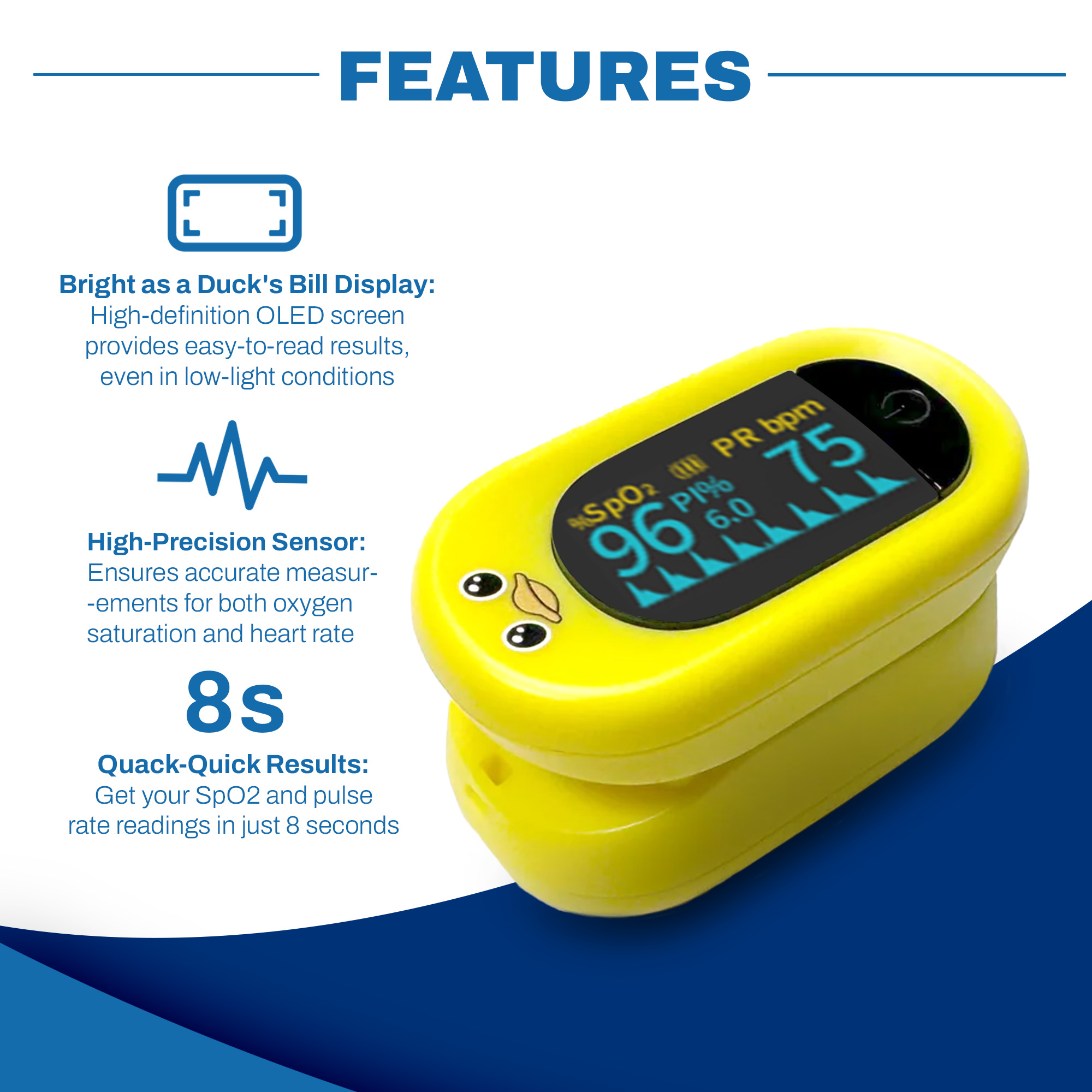 Med-Pat PXC-1 Ducky Pediatric Fingertip Pulse Oximeter photo 4