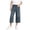 Dark Blue, variant on Boys Capri Baggy Jeans Teens Straight Wide Leg Denim Pants Kids Elastic Waist Loose Fit Trousers Causal Pockets Bottoms