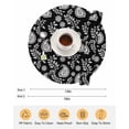thumbnail image 6 of 13 Inch Round Placemats Set of 4, Black Paisley Non Slip Heat Insulation PP Table Mats, Ethnic Vintage Floral Botanical Abstract Washable Place Mats for Kitchen Dining Party Table Decor, 6 of 7
