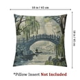 thumbnail image 4 of Acheng Chinoiserie Pillow Covers Set of 2, Asian Vintage Blue Green Scenic Decorations Chinoiserie Decor Throw Pillow Covers Farmhouse Outdoor Decorative Cushion Case for Couch Sofa Home 24x24in, 4 of 7
