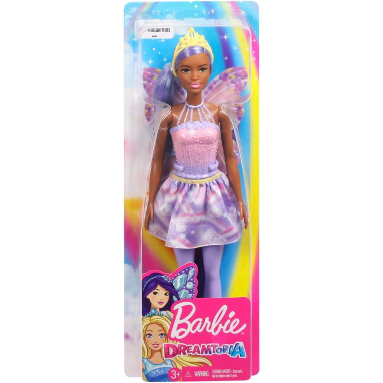 Barbie Dreamtopia Flying Fairy Doll, Magic Sparkle, Purple Hair &  Star-Decorated Wings - Walmart.com