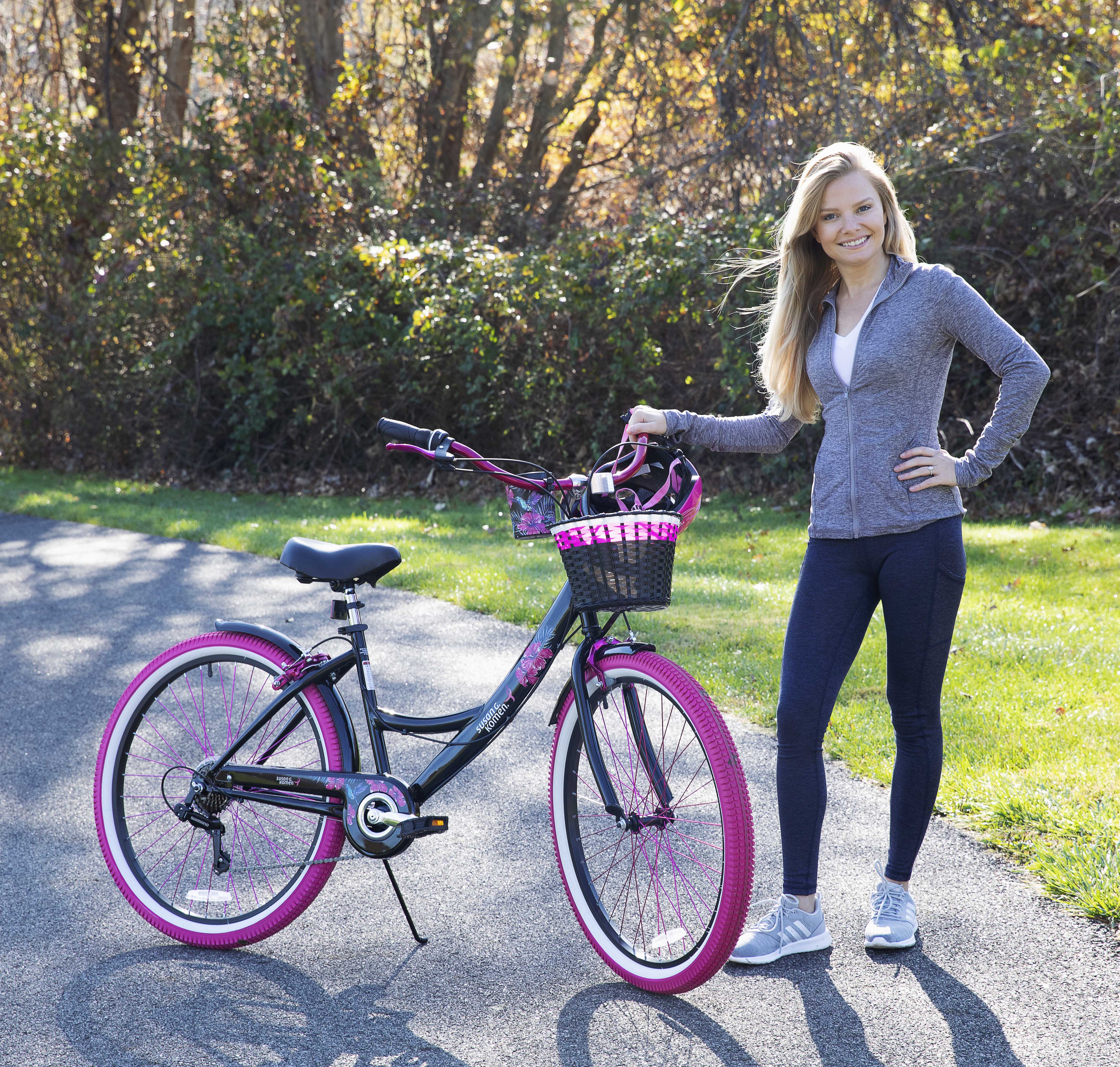 Susan G Komen 26" Women's Cruiser Bike, Black/Pink - image 7 of 10