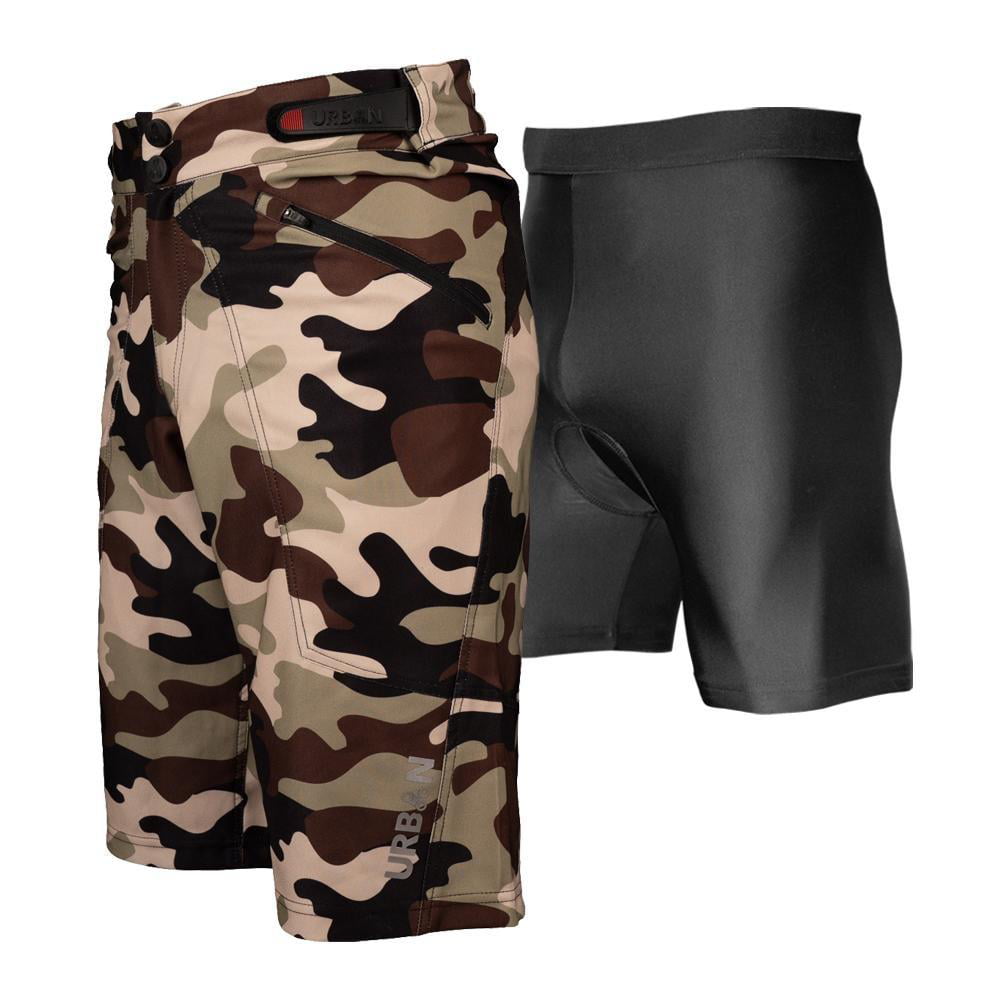 Men’s MTB Off Road Cycling Shorts Bundle with ClickFast Padded Undershorts with Coolmax Technology The Enduro 