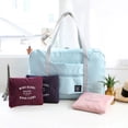 thumbnail image 4 of Fashion Foldable Waterproof High Quality Large Capacity Storage Bag Handbags Travel Bags Luggage Bag WINE RED, 4 of 8