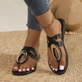 thumbnail image 6 of KEGIRLOM Women's Fashionable Casual Shoes With Metal Buckle Plus Size Spring/Summer Style Trendy And Comfortable Flat Beach Sandals. Black 6.5, 6 of 9
