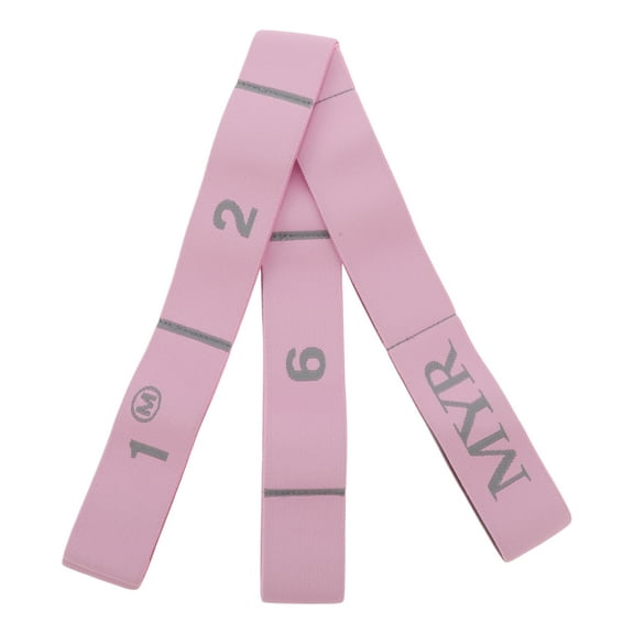 Unique Bargains 1pc Women Digital Yoga Stretch Bands for Gym Stretching Exercise Pink Nylon High Elastic Yarn Latex Yarn