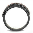 thumbnail image 3 of TK3136 - IP Light Black & IP Light coffee Stainless Steel Ring with Top Grade Crystal  in Multi Color Size 9, 3 of 4