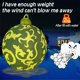 thumbnail image 3 of Bola de Navidad inflable luminosa de PVC con soporte de peso grande firmemente en el patio, bola grande decorada al aire libre de 24 pulgadas con luz recargable y control remoto para decoraciones de p, 3 of 5