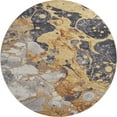thumbnail image 2 of Addison Rugs Mayfield Premium Machine Washable Transitional Abstract Gold Round Rug, 8' x 8', 2 of 6