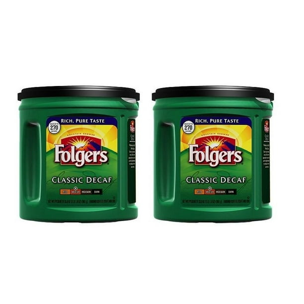 Folgers Decaffeinated Classic Roast Coffee (33.9 oz.) Count 2 Walmart