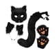 thumbnail image 4 of Conjunto de máscara y cola para mujer y niña, aro para el pelo, disfraz de Halloween, máscara de gato Negro, 4 of 9
