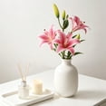 thumbnail image 4 of Artificial Lily Flowers, Realistic Faux Floral Arrangement Ornaments for Home and Hotel Use, Maintenance Free Wedding Decor, Lifelike Decorative Flower Pieces for Indoor Outdoor Display, 4 of 6