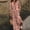 Khaki, variant on mtvxesu Women Dresses for Summer, Women's Summer Sexy Print V-Neck Split Long Dress Denim Dresses