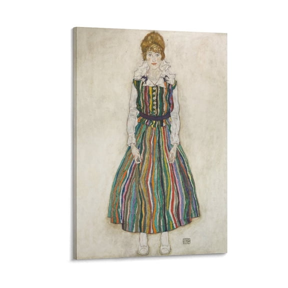Egon Schiele The Artist's Wife Art Poster Wall Art Picture Painting Poster Canvas Print Posters Artworks Bedroom Living Room Decor 16x24inch(40x60cm)
