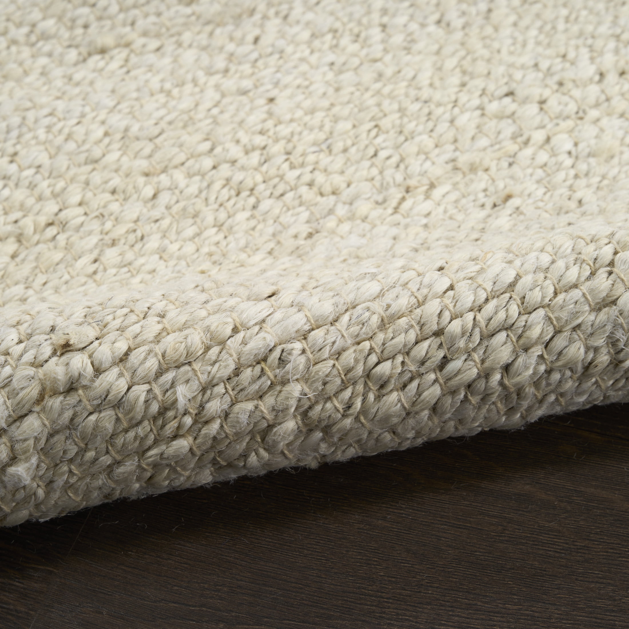 Nourison Natural Jute 5' x 7' Ivory Farmhouse Indoor Rug