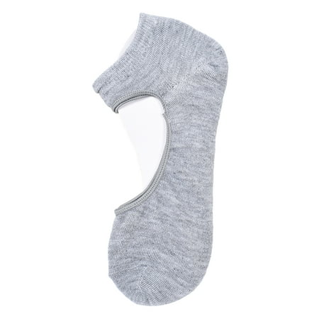 

3pcs Women Pilates Short Cotton Socks Top for Slip Backless Breathable Open Socks Anti light gray