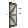 thumbnail image 3 of Coast Sequoia Inc Coast Sequoia 72in x 84in K Series Multi-Color Pine Wood Double Sliding Barn Door With Hardware Kit Light Grey/Carbon Gray, 3 of 9