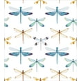 thumbnail image 3 of Dragonfly Duvet Cover Set, Group of Regularly Dragonfly Pattern Short Lives Composition of Bugs, Decorative 3 Piece Bedding Set with 2 Pillow Shams, Queen Size, Orange Blue, by Ambesonne, 3 of 3