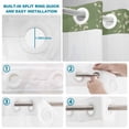 thumbnail image 4 of No Hook Shower Curtain, Sage Green Floral Shower Curtains for Bathroom with See Through Top Window, Spring Flowers Waterproof & Washable Bath Curtain Standard 72"x72", 4 of 9