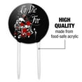 thumbnail image 6 of Acrylic To Die For Skull Roses Motorcycle Biker Cake Topper Party Decoration for Wedding Anniversary Birthday, 6 of 7