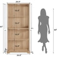 thumbnail image 2 of LELELINKY Gaming Glass Display Shelf for Collectibles, Lighted Display Cabinet with 4 Shelves, Display Case for Figures, Game Setup& Curio, Natural, 2 of 9