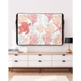 thumbnail image 3 of Outdoor TV Cover 52 to 55 Inch Weatherproof, Coral Red Pastel Aqua Coastal Waterproof TV Screen Protector for Outside Decor with Zipper and Pocket 52"L x 30"H , Ocean Animals Pattern, 3 of 7