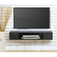 thumbnail image 6 of FITUEYES Black Wall Mounted Media Console Floating TV Stand Component Shelf, 6 of 10