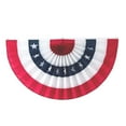 thumbnail image 2 of Huarong  4th of July Semicircle Bunting Flag Classic Blue Red Decorative Flag for Garden Porch Office and Lawn  90*180cm, 2 of 7