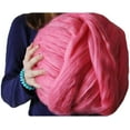 clootess Bulky Chunky Yarn Big Roving Wool for Hand Made Knitted DIY