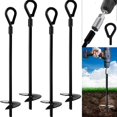 thumbnail image 1 of Juegos de 4 piezas de anclajes de suelo, kit de anclaje de alta resistencia, juegos de anclajes de suelo, kit de amarre de trampolín, para trampolín, columpio, tienda de campaña para mascotas, c, 1 of 4