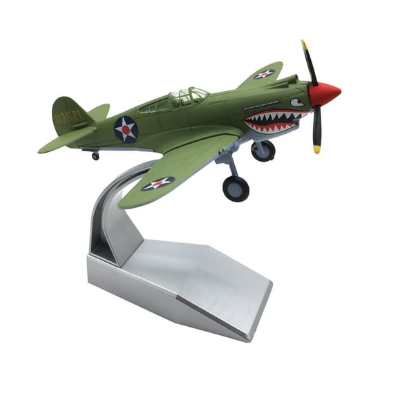 Green 1/72 Scale P-40 Fighter Alloy Aircraft Model for Home Decoration and Aviation Collectibles