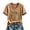 Camel #30, variant on Game Day Outfits for Women Short Sleeve V Neck Football Season Soft Tops Autumn Pumpkin Workout Cute Casual Travel Blouses Ginger S