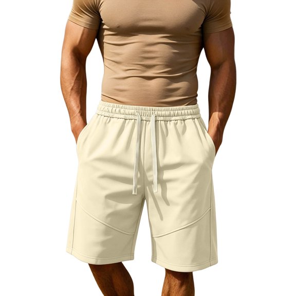 XAOFW Solid Color Casual Shorts For Man Everyday Wear Relaxed Fit Shorts Holiday Party Versatile Bottom