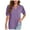 Purple, variant on Scyoekwg Womens Short Sleeve Blouses V Neck Puff Sleeve Elegant Shirts Solid Color Lightweight Loose Trendy Blouses (Blue,XL)