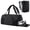 Black, variant on Gym Bag for Men with Shoes Compartment and Wet Pocket Convertible Duffle Bag and Gym Backpack Waterproof Sports Bags for Men with 2 Bottle Holders Multipurpose Weekender Overnight Bag